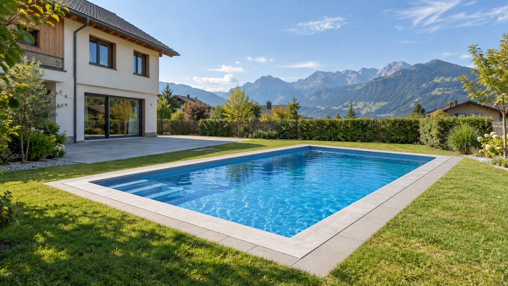 Pool mit Folie Azur, ohne Dekoration